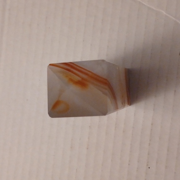White Tower Crystal With Gray & Orange Swirls - Gemstone - Picture 6 of 7